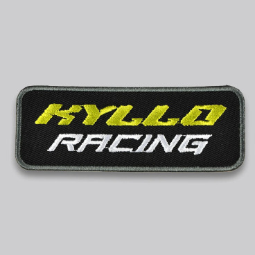 Rectangular patch with 'Kyllo Racing' on a black background.