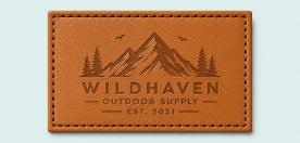 example of a debossed or embossed leather patch