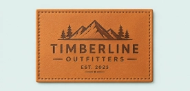 example of a laser engraved leather patch