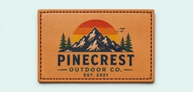 example of a UV printed leather patch